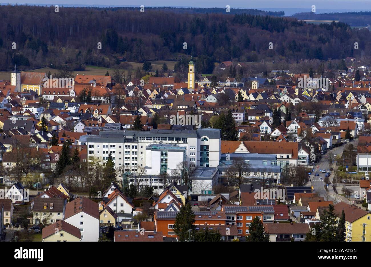 05.03.2024, Mindelheim im Unterallgäu, Luftbilder, Kreiskrankenhaus. 05