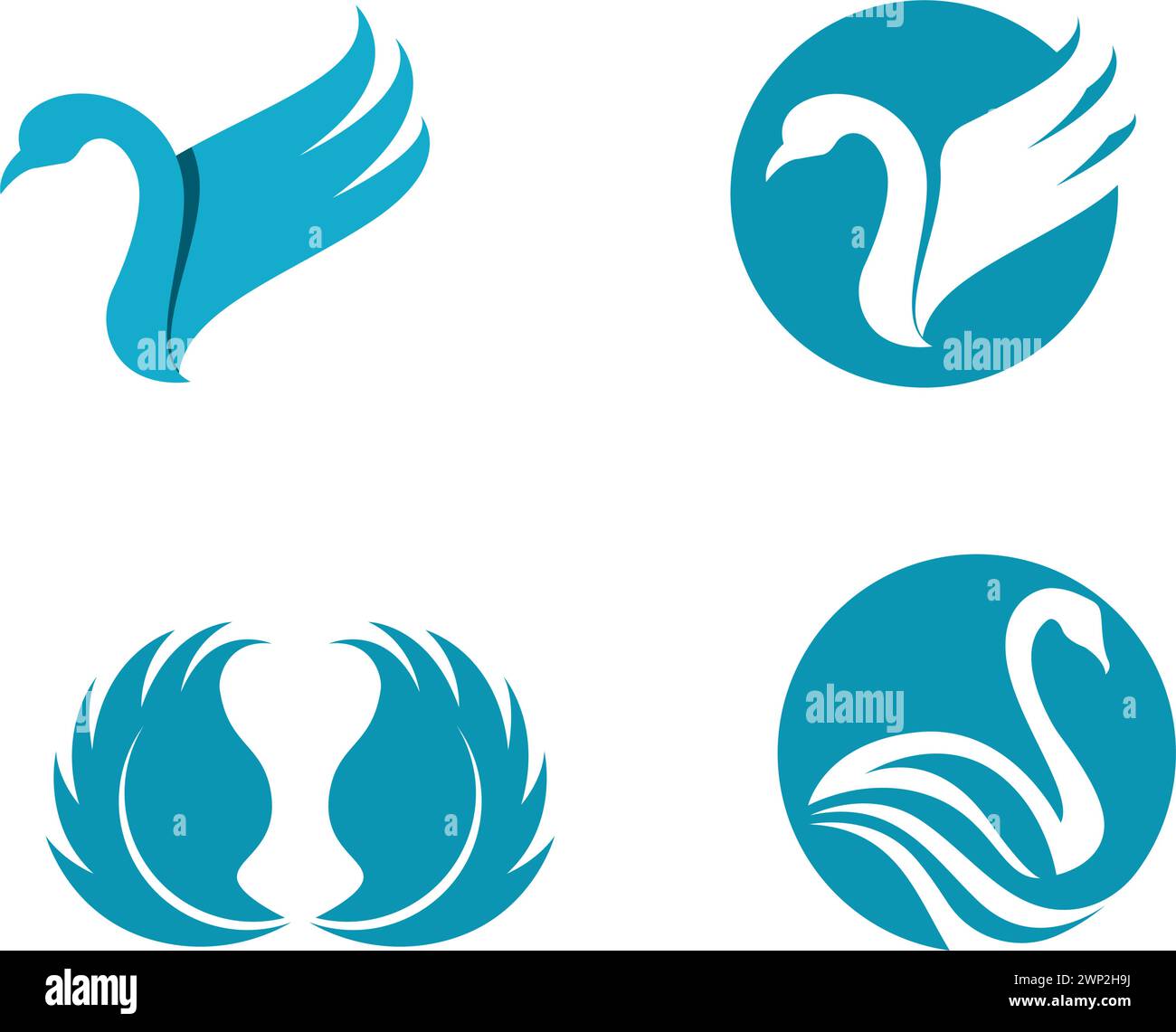 Logo vectoriel Modèle Swan illustration design Illustration de Vecteur