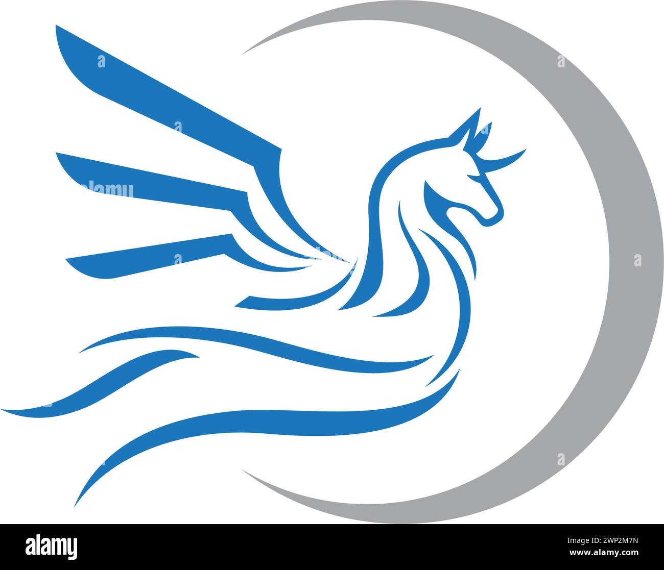 Modèle de logo Pegasus Vector Illustration vectorielle Illustration de Vecteur