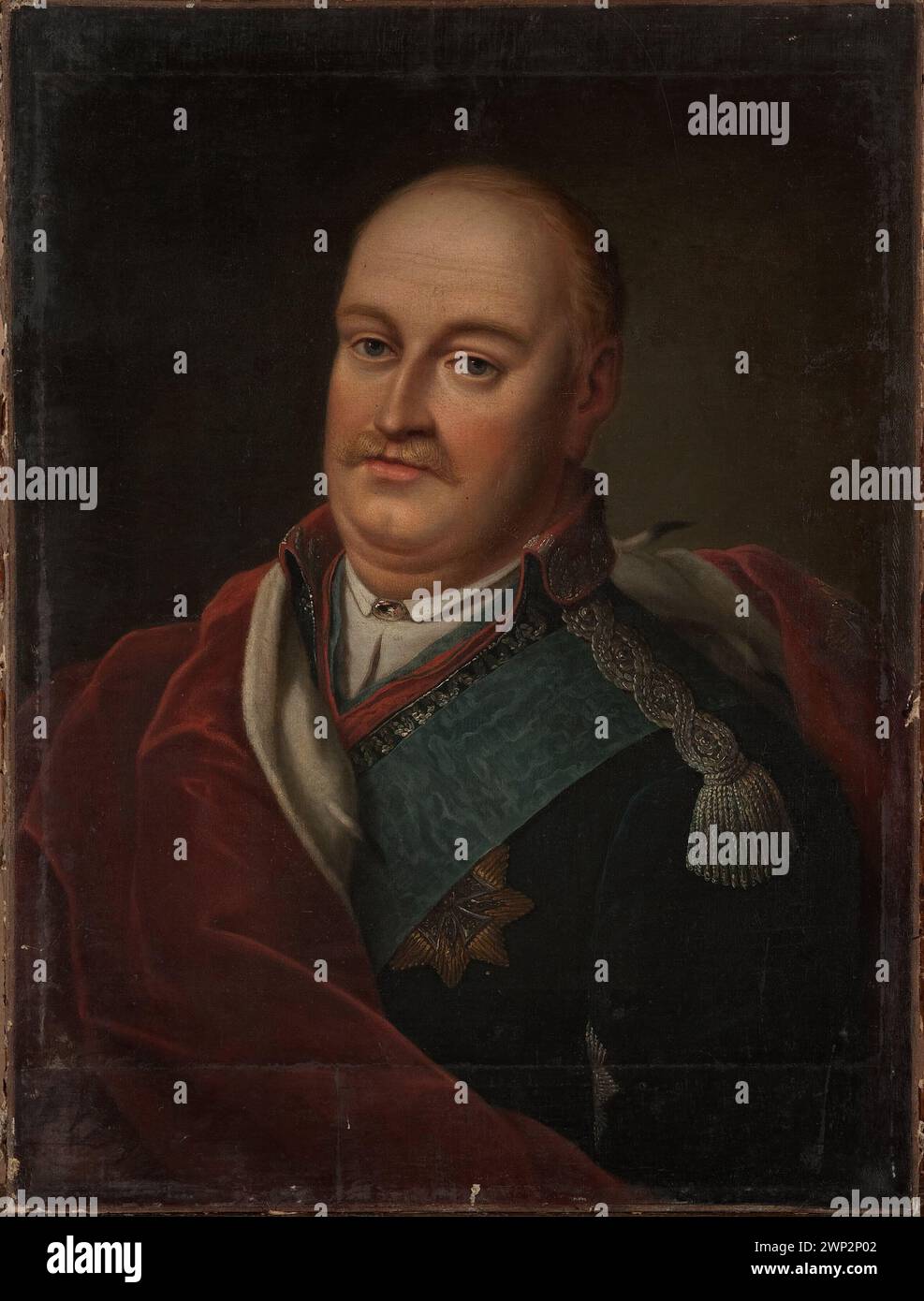 Portrait de Karol II Staniska Radziwi A (1734-1790) contenant l'amant ; peintre polonais inconnu, Aleksandrowicz, Konstanty (FL. 1775-1800) ; 1 PO. XIXe siècle (1790-00-00-1800-00-00);Niewięż (Biélorussie), ordre de l'Aigle blanc, Radziwiłł, Karol Stanisław (1734-1790), copies, uniformes militaires, transmission (provenance) Banque D'Images