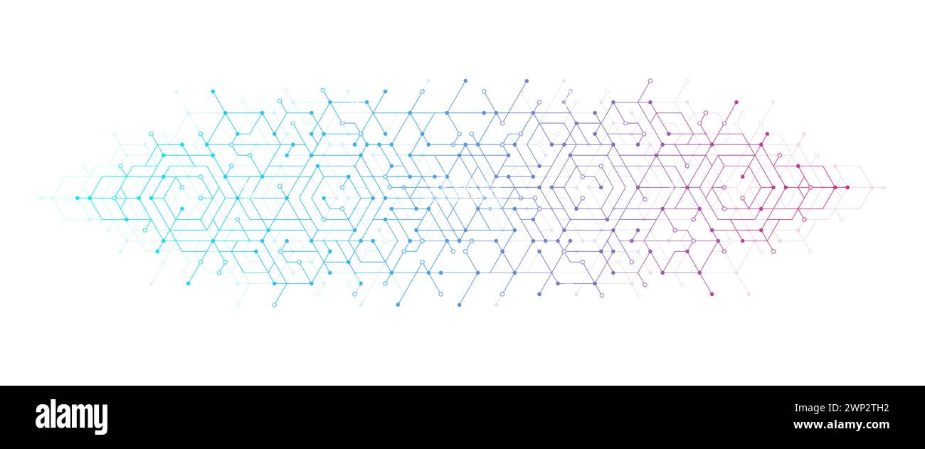 Soins de santé modernes ou conception de fond médical. Concept d'innovation en soins de santé. Bannière Web d'en-tête horizontale. Fond géométrique abstrait avec Illustration de Vecteur