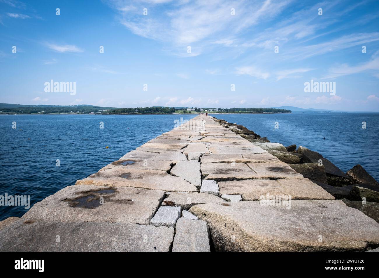 Phare de Rockland Harbor Breakwater, Maine, États-Unis Banque D'Images