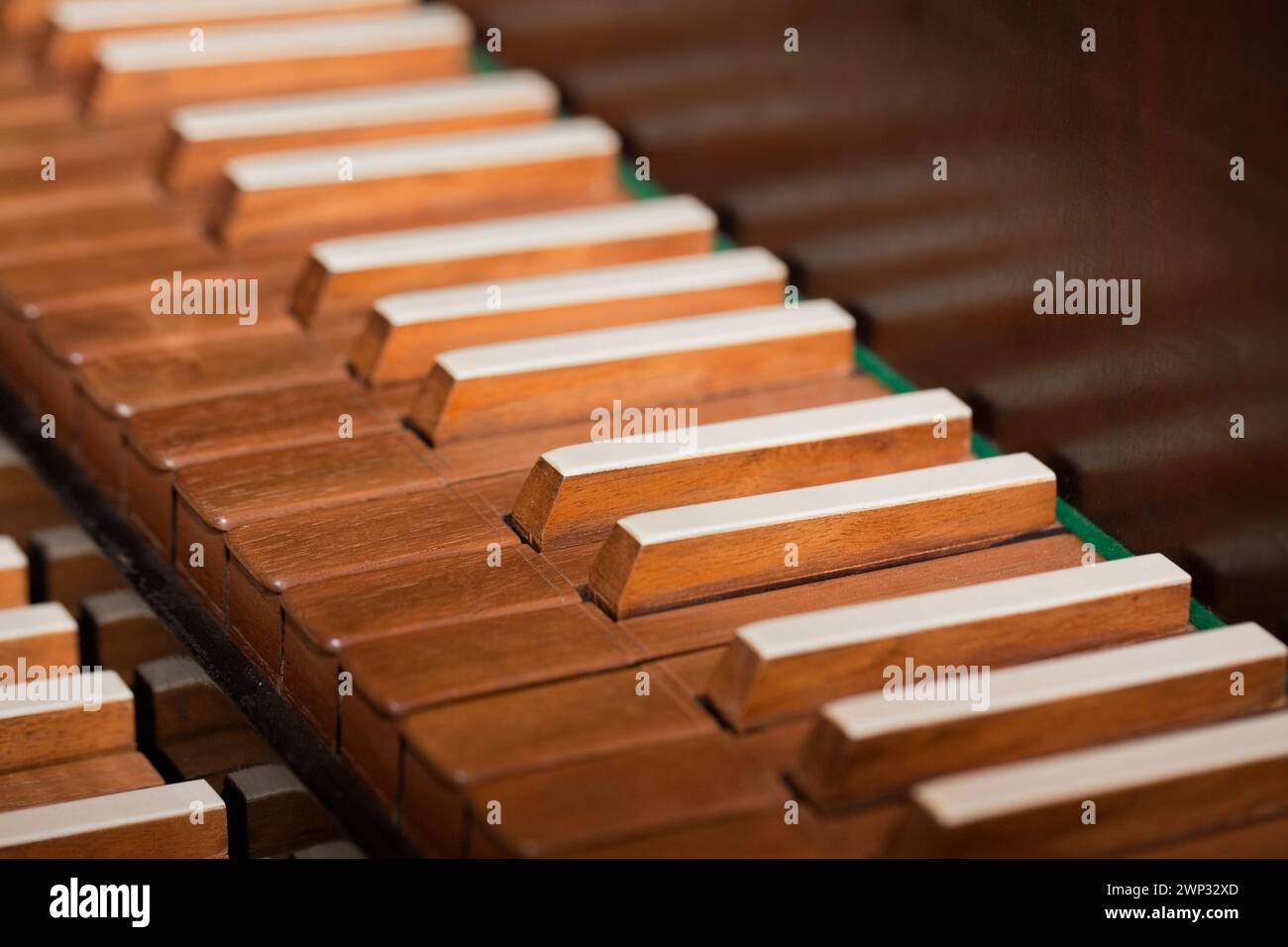 Tiancature d'un clavecin Banque D'Images