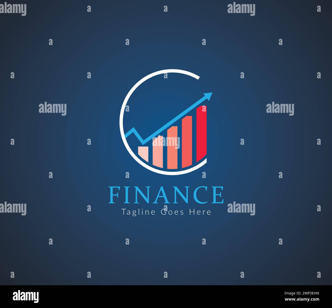 Modèle de logo d'entreprise de comptabilité, logo de marketing, conception de vecteur de logo de finance Illustration de Vecteur