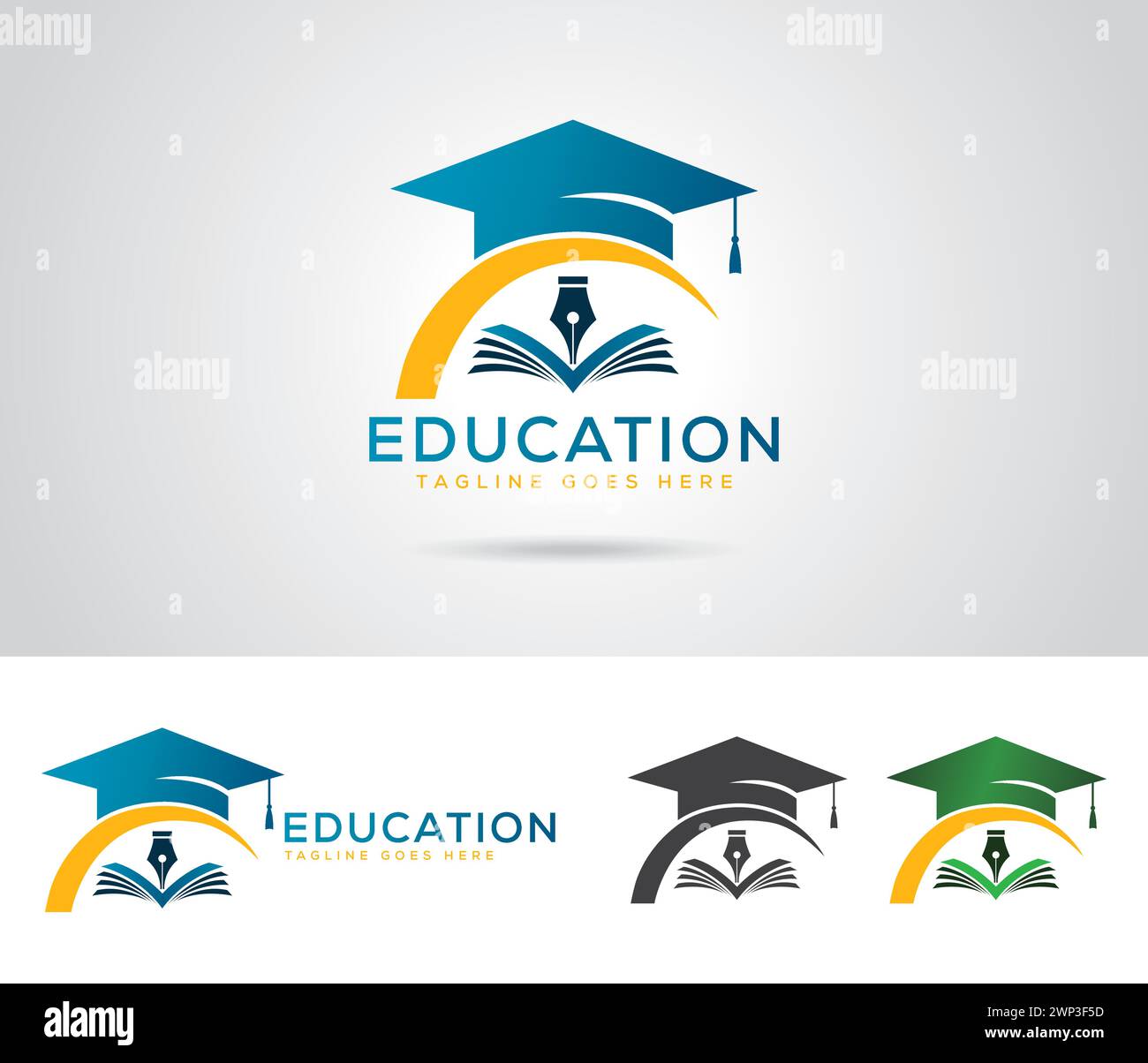 Modèle vectoriel de conception de logo Education Illustration de Vecteur