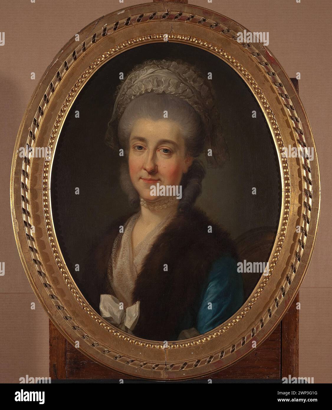 Portrait de Ludwika Poniatowski Zamoyska (1728-1797), sœur du roi, peint par Marcello Bacciarelli (1731-1818) vers 1775, conservé par achat de provenance. Banque D'Images