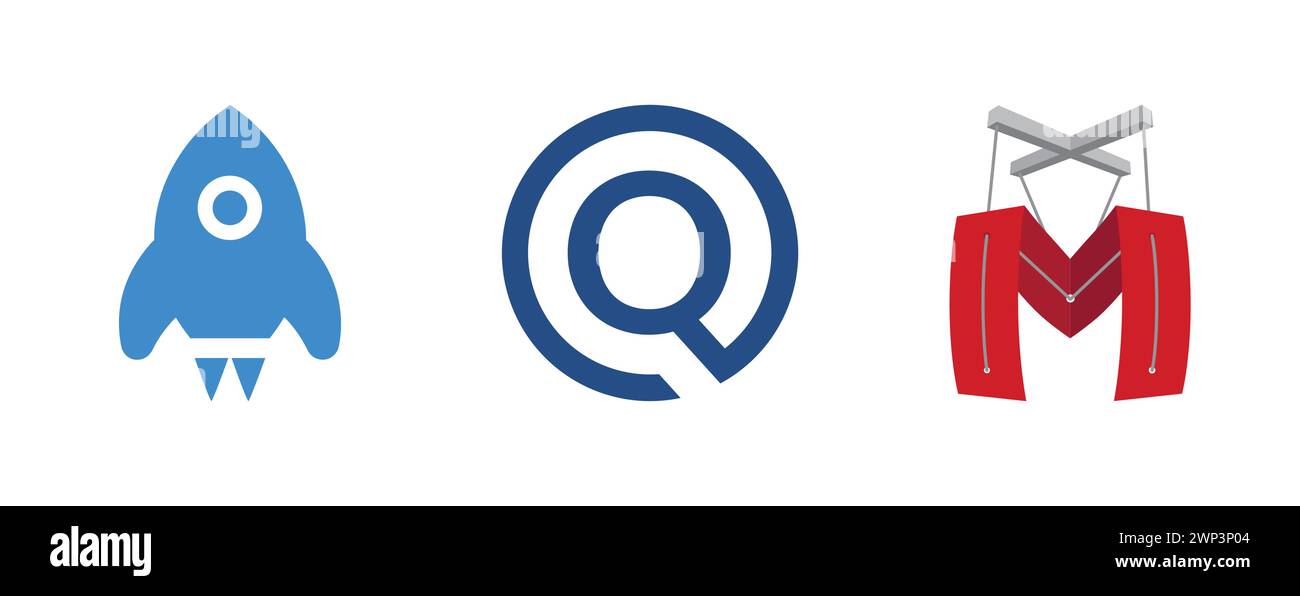 Quobyte , LaunchKit, Marionette. Collection du logo de la meilleure marque. Illustration de Vecteur