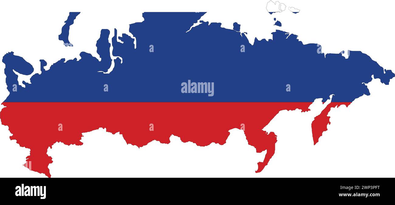 Drapeau de la Russie dans la carte de la Russie, carte de la Russie avec drapeau, carte du pays, drapeau russe, drapeau de la nation Illustration de Vecteur