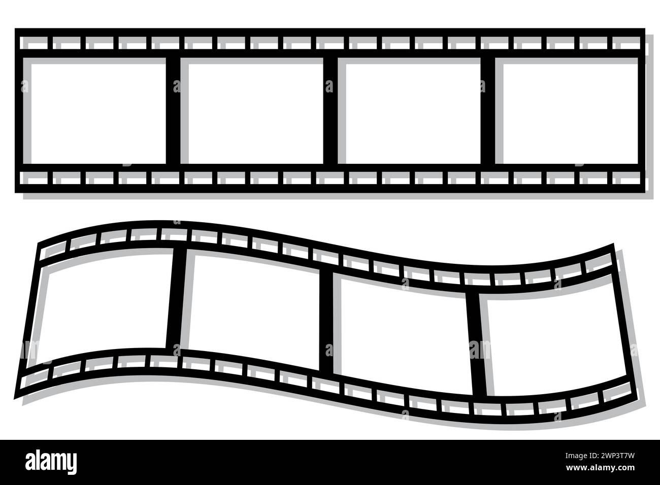 Film, film. Ancien design. Image rétro avec film. Illustration vectorielle. image de stock. SPE 10. Illustration de Vecteur