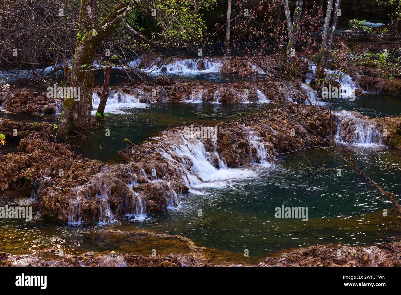 Wasserfall, Martin Brod , Fluss, Flussufer, Una Nationalpark, Bosnien, Bihac, Paradies, Naturschönheit, Una Fluss, Schöner Wasserfall Nationalpark Una Banque D'Images