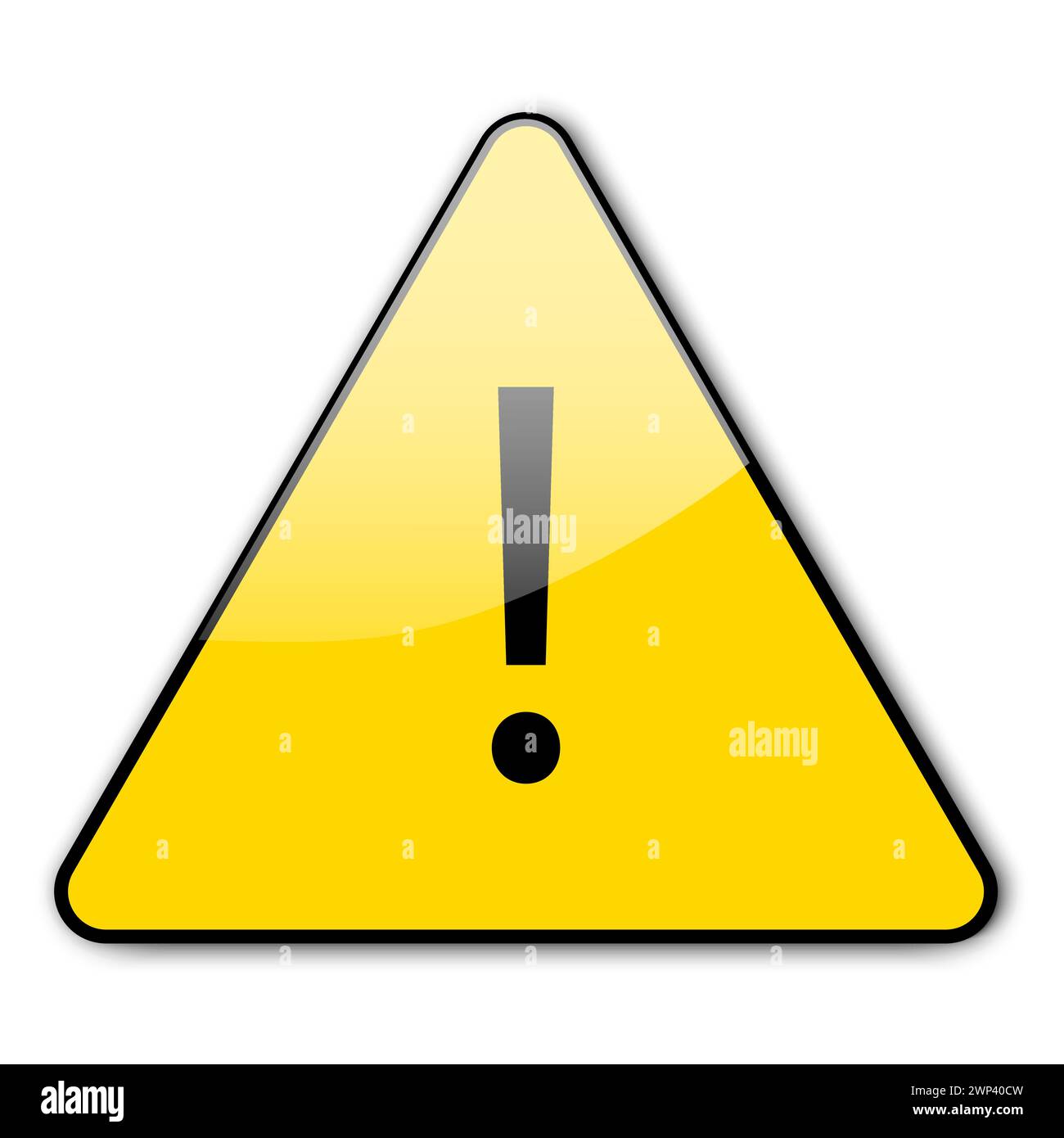 Signe d'avertissement. Le triangle jaune attention. Illustration vectorielle. Image de stock. SPE 10. Illustration de Vecteur