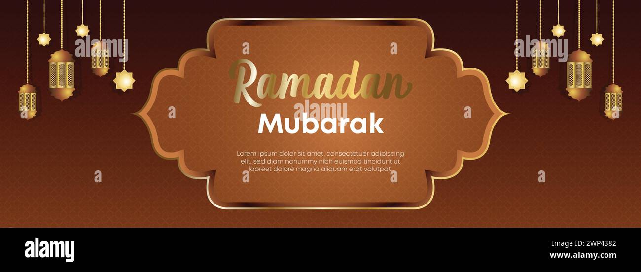 Ramadan Kareem Web fond Super bannière de vente avec podium pour l'affichage du produit. Ramadan Mega Big promotion offre spéciale islamique bannière Illustration de Vecteur