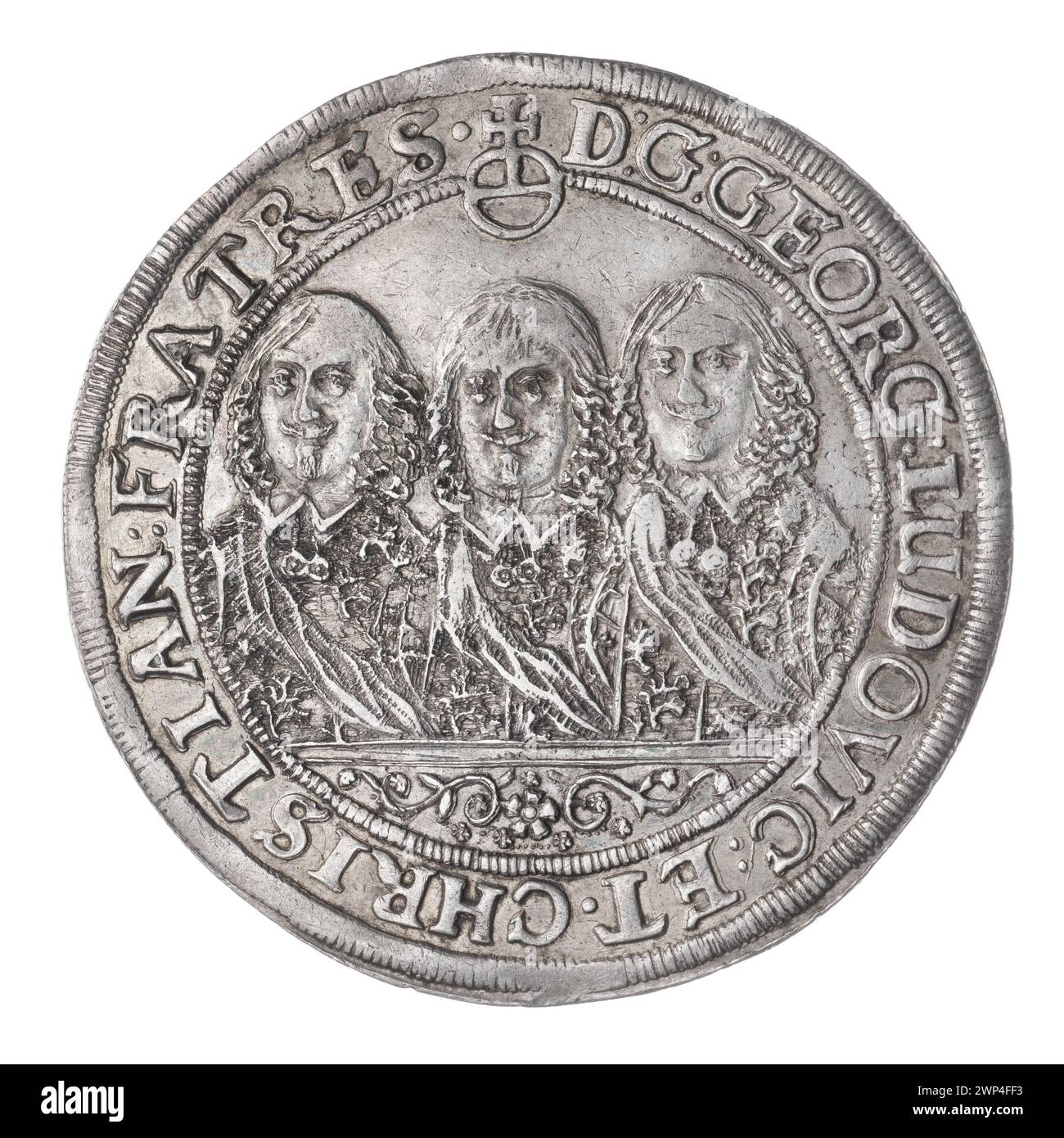 thaler ; Jerzy III (ksi Brzesko-Legnicka-Wośowski ; 1611-1664), Ludwik IV (KSI Brzesko-Rednicko-Wośców ; 1616-1663), Christian (ksi Brzesko-Legnicko- Wośowski ; 1618-1672), Pfahler, Christian (fl. 1651-1665); 1652 (1652-00-00-1652-00-00);Christian (Prince de Brest-Legnicka-Wołowski-1618-1672), Christian (Prince de Brest-Legnicki-Wołowski-1618-1672)-iconographie, Jerzy III (Prince 1663 de Brest et Legnica-1611-1664), Jerzy III (Prince de Brest et Legnica - 1611-1664) - iconographie, Ludwik IV (Prince Legnicki - 1616-1663), Ludwik IV - Riconographie (Prince Legnica - 1616 Banque D'Images