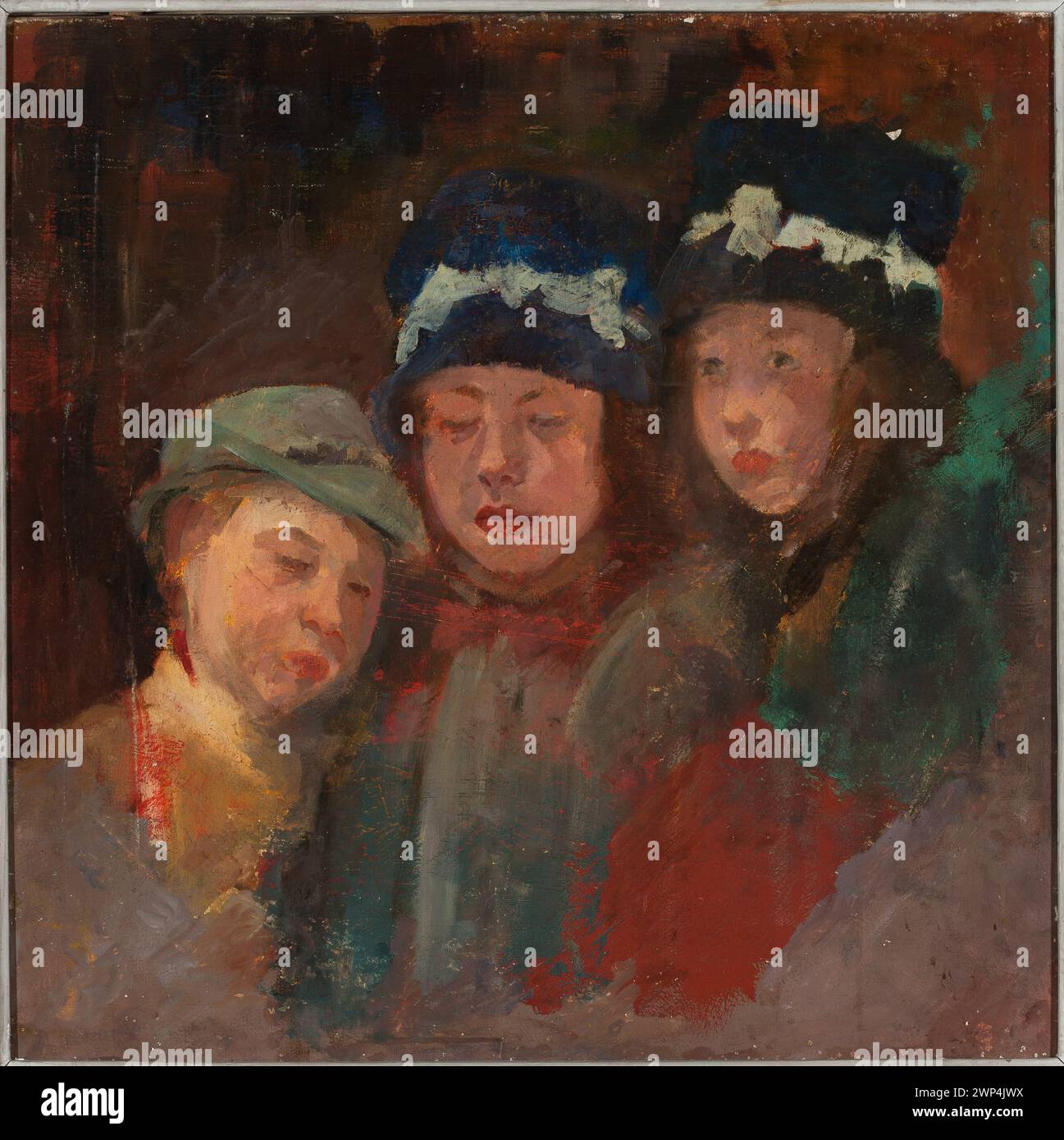 Peinture de Wojciech Weiss du XXe siècle représentant des enfants, mettant en valeur la vie quotidienne et les figures humaines. Banque D'Images Peinture de Wojciech Weiss du XXe siècle représentant des enfants, mettant en valeur la vie quotidienne et les figures humaines. Banque D'Images