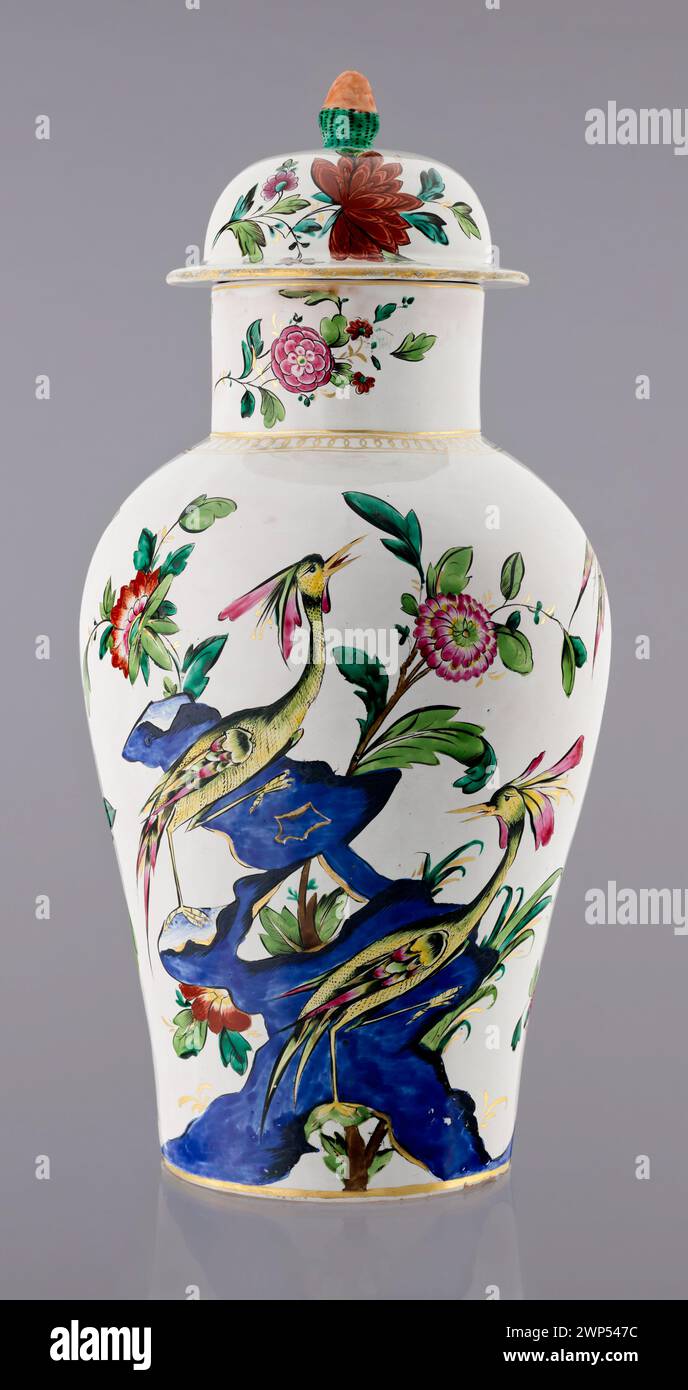 Vase avec couvertures ; Bielino (Manufaktura Fajansu ; 1779-1800), Wolff, Karol (fl. CA 1800) ; XVIIIe siècle (1701-00-00-1800-00-00); Banque D'Images
