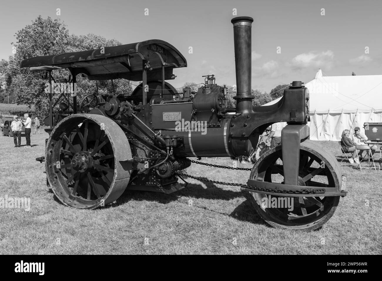 Drayton.Somerset.United kingdom.August 19th 2023.an Aveling et porter 10 tonnes rouleau de route appelé Trundle de 1902 est exposé à a Yesterdays Farming Banque D'Images