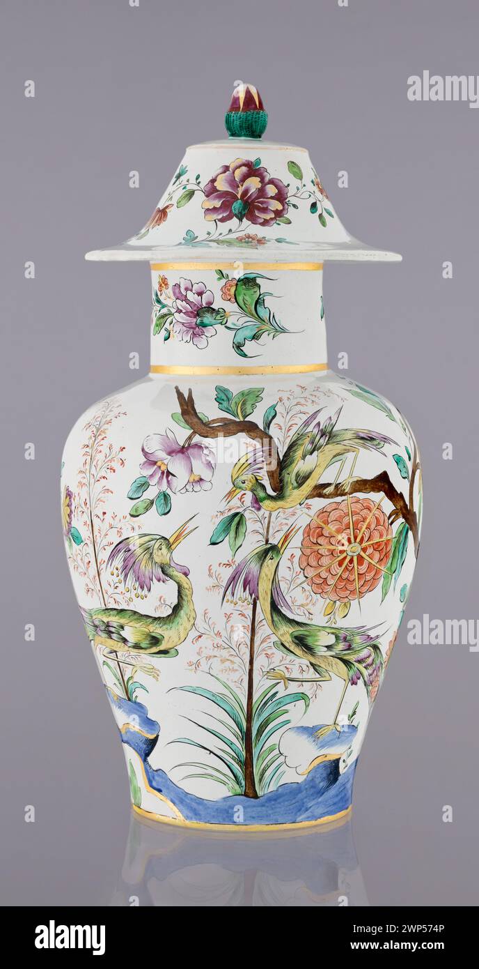 Vase avec couvertures ; Bielino (Manufaktura Fajansu ; 1779-1800), Wolff, Karol (fl. CA 1800) ; k. XVIII (1780-00-00-1800-00-00); Banque D'Images