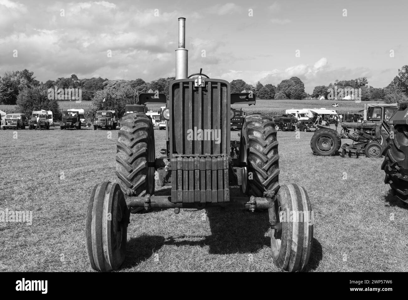 Drayton.Somerset.royaume-Uni.19 août 2023.Un tracteur Farmall 806 des années 1960 est exposé lors d'un événement Yesterdays Farming Banque D'Images