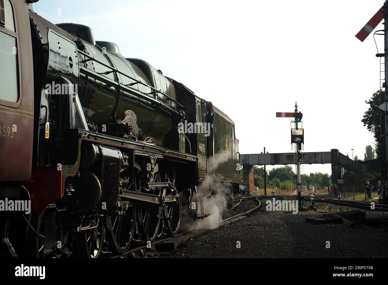 « Royal Scot » à la gare de Kidderminster. Banque D'Images