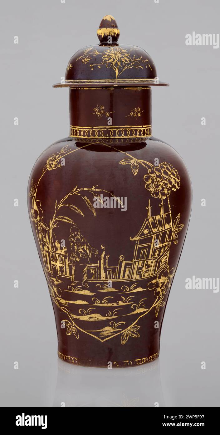 Vase de la couverture ; Bielino (Manufaktura Fajansu ; 1779-1800), Wolff, Karol (fl. CA 1800) ; 1780-1795 (1780-00-00-1795-00-00); Banque D'Images