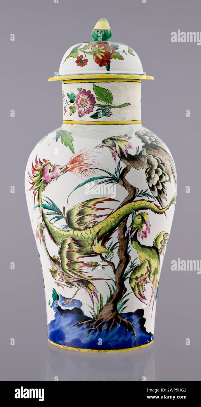 Vase de la couverture ; Bielino (Manufaktura Fajansu ; 1779-1800), Wolff, Karol (fl. CA 1800) ; fin du XVIIIe siècle (1780-00-00-1799-00-00); Banque D'Images