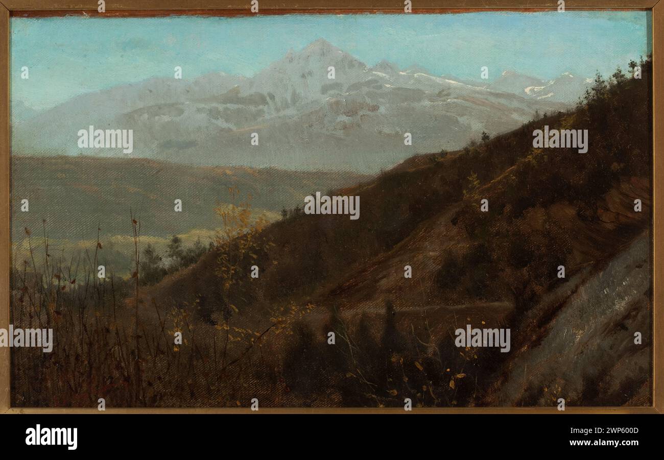 Paysage de montagne ; Alma-Tadema, Lawrence (1836-1912) ; vers 1875-1912 (1875-00-00-1912-00-00) ; Paderewski, Ignacy Jan (1860-1941) - collection, montagnes, paysages Banque D'Images
