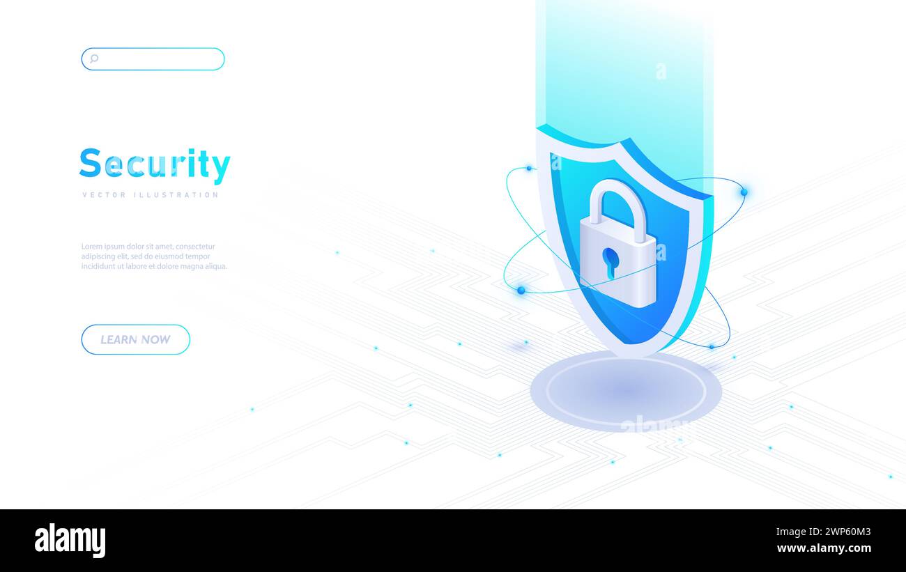 Vecteur d'affiche blanche de sécurité Illustration de Vecteur