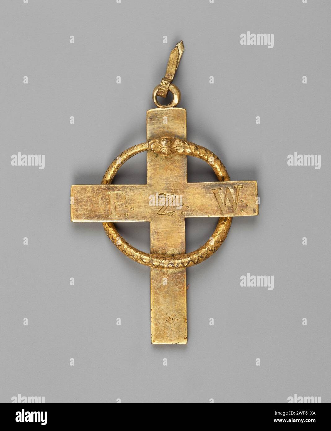 Badge Peter Zur Wahrheit de la société Petersburg, daté de 1810, représentant des croix et des motifs serpents, associés à des loges de franc-maçonnerie. Banque D'Images