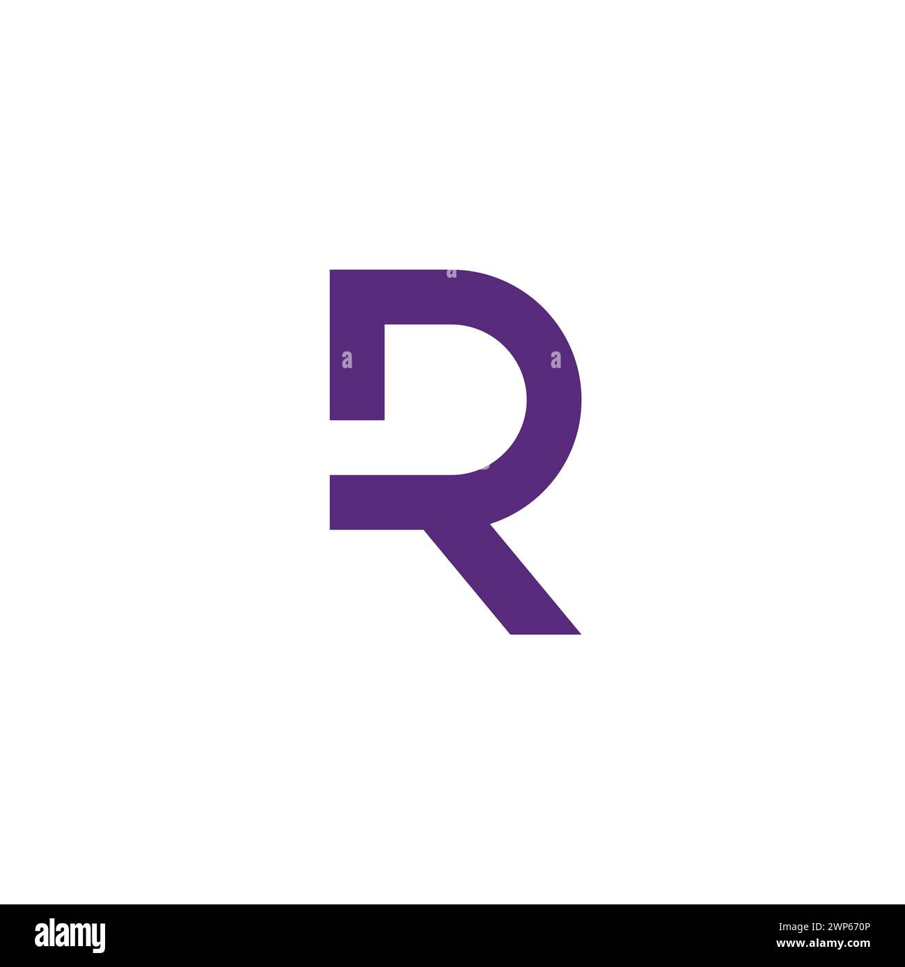 Logo RD. Vecteur d'icône lettre R. Illustration de Vecteur