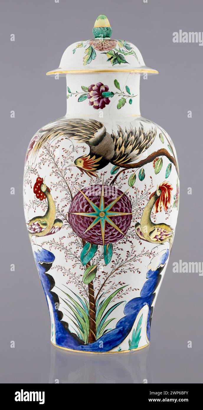 Vase de la couverture ; Bielino (Manufaktura Fajansu ; 1779-1800), Wolff, Karol (fl. CA 1800) ; 1780-1790 (1780-00-00-1780-00-00); Banque D'Images