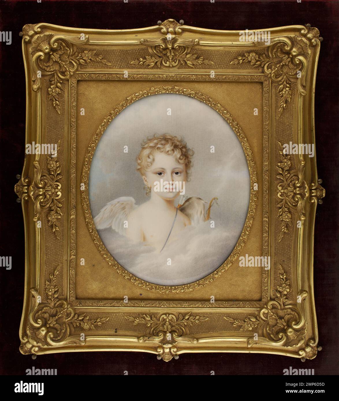 Portrait d'enfants Izabella née Lubomirski dans les adys de Sanguszko (1808-1890) comme Cupidon ; Isabey, Jean-Baptiste (1767-1855) ; vers 1810 (1803-00-1803-00-00) ; Sanguszko, Izabella (1808-1890), cupids, antiquités, aristocratie, enfants, paradis, portraits de en trois quarts, symboles Banque D'Images