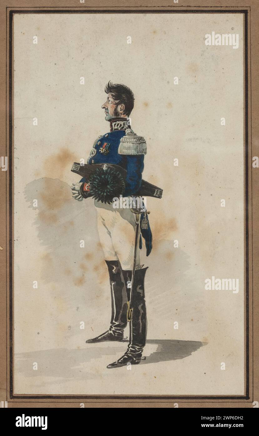 Alexandre Alfonce de Saint-omer ; Soko Żowski, Jakub (1784-1837) ; vers 1822 (1820-00-00-1825-00-00) ; Alfonce de Saint-Momer, Aleksandre (1779-1857), Alfonce de Saint-Oomer, Aleksandre (1779-1857)-iconographie, Bibliothèque de l'ordination Krasińskie (Varsovie-1844-1944), Bibliothèque de l'Krasińskie ordonnance Krasiński (Varsovie-1844-1944)- Collection, Français, Adam, 1870-1909 Krasiński) Adam (1870-1909)-collections, Krasiński, Edward (1870-1940), Krasiński, Edward (1870-1940)-collections, Krasiński, Józef Wawrzyniec (1783 -1845), Krasiński, Józef Wawrzyniec (1783-1845) - collections, Musée de la Kra Banque D'Images