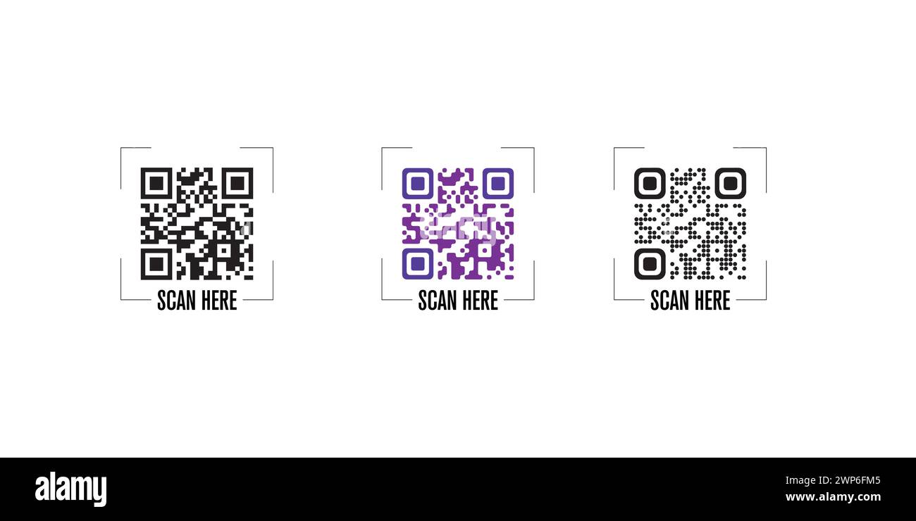 Vecteur de code QR en fond blanc, fond blanc Illustration de Vecteur