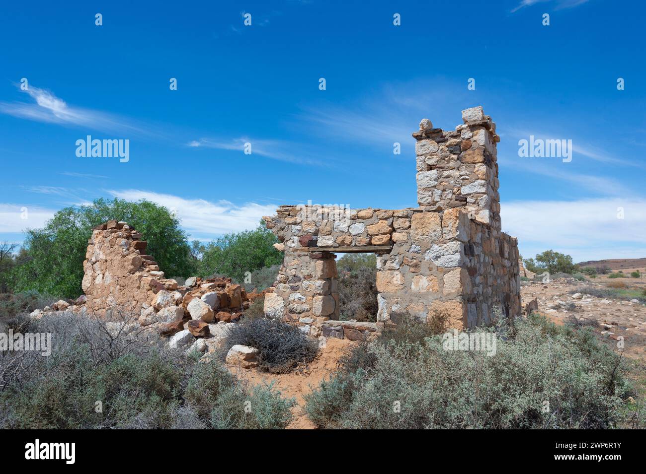 Vieilles ruines le long de la piste de Strzelecki, Australie méridionale, Australie méridionale, Australie méridionale Banque D'Images