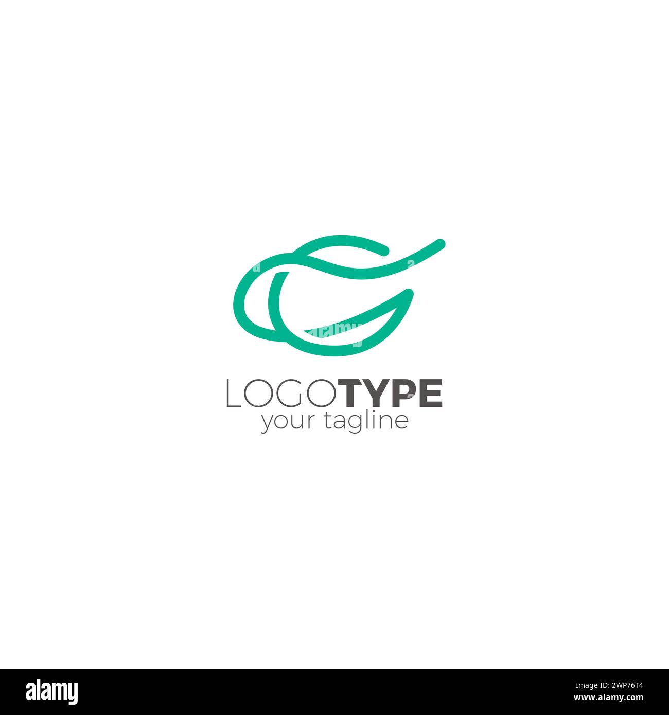 Logo CG Line. Vecteur d'icône lettre G. Illustration de Vecteur