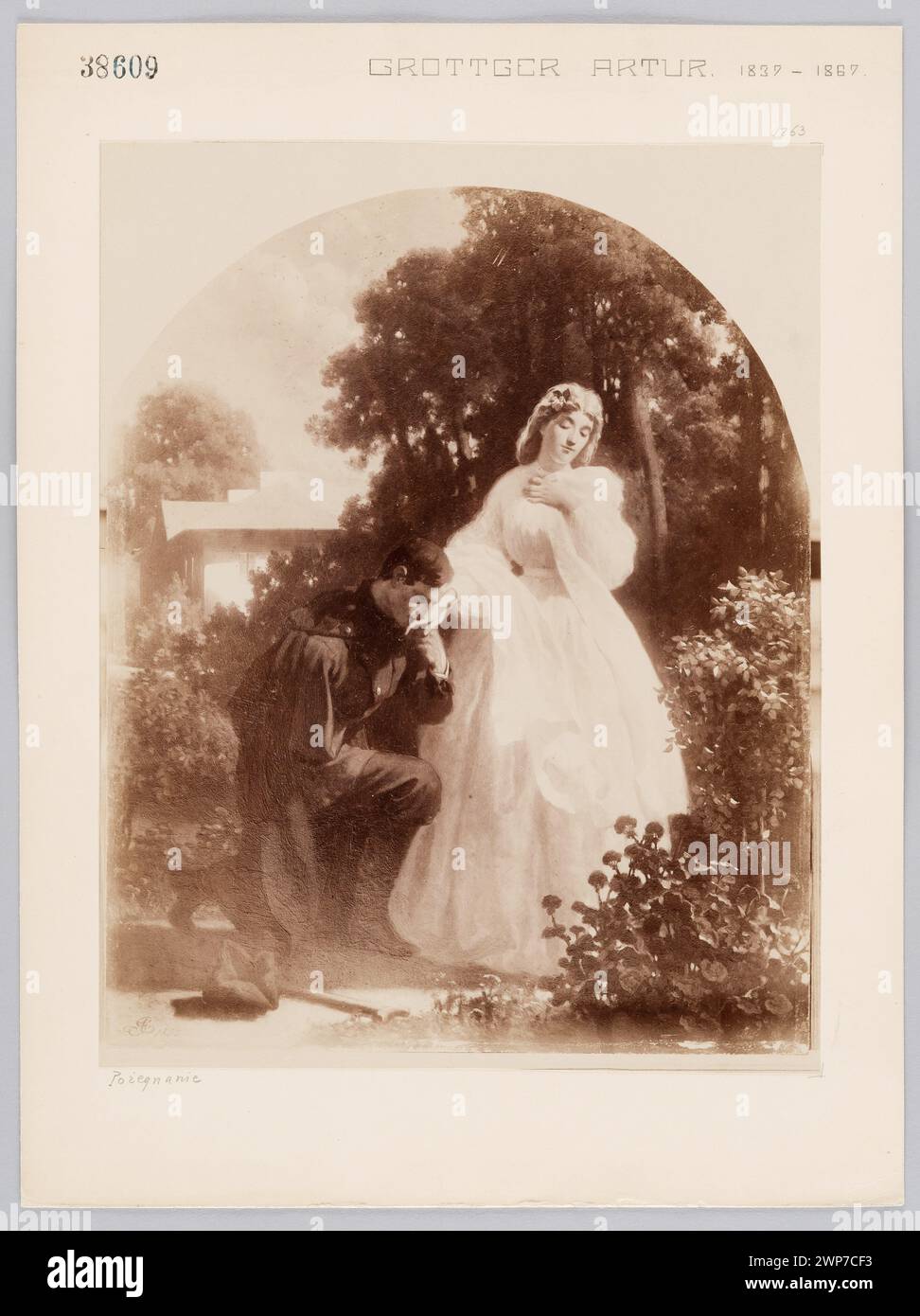 Photographie de la peinture de 1863 d'Artur Grottger 'Welcome', milieu des années 1880, de la collection d'Amalia Krieger au Musée National de Cracovie. Banque D'Images