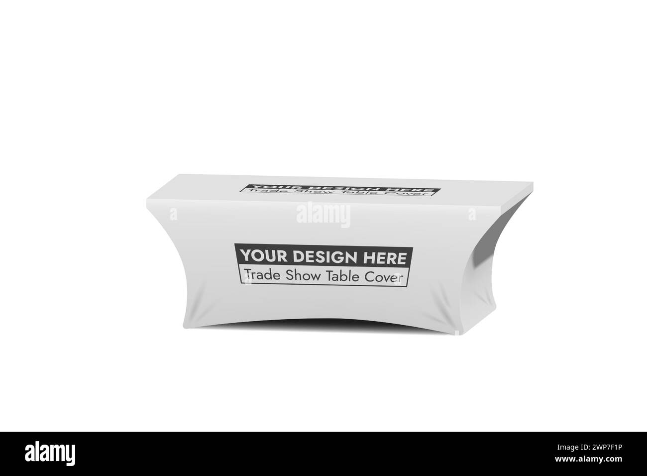 Couverture de table de salon commercial sur fond blanc illustration vectorielle. Nappe pour conférence de presse. Modèle de maquette pour la publicité. Illustration de Vecteur