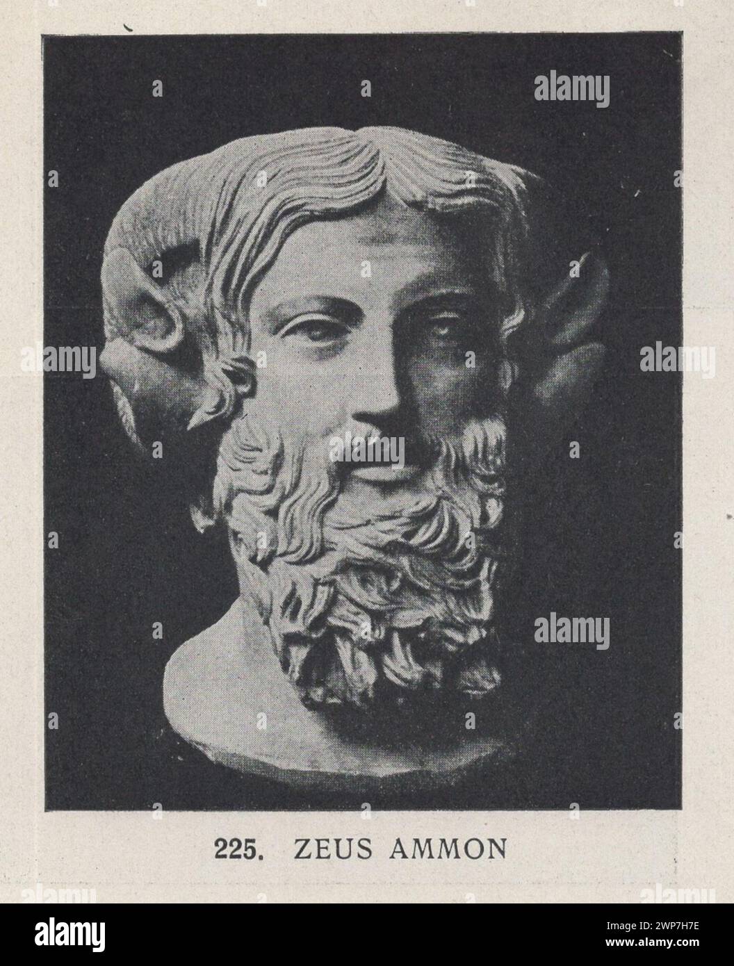 Adolf Furtwängler : Glyptothek 1907 / Illustrierter Katalog der Glyptothek König I. zu München de Ludwig / Kastner & Callwey, 1907 / catalogue illustré de la Glyptothek du roi Louis Ier à Munich au 1907 / Bacchus-Saal - Bacchus Hall / Zeus Ammon - Head of Zeus Ammon Banque D'Images