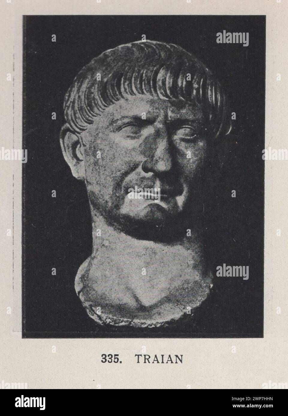 Adolf Furtwängler : Glyptothek 1907 / Illustrierter Katalog der Glyptothek König Ludwig's I. zu München / Kastner & Callwey, 1907 / catalogue illustré de la Glyptothèque du roi Louis Ier à Munich au 1907 / Römer Saal - salle romaine / Traian / buste de Trajan césar / statue antique de Trajan césar / Traianus Banque D'Images