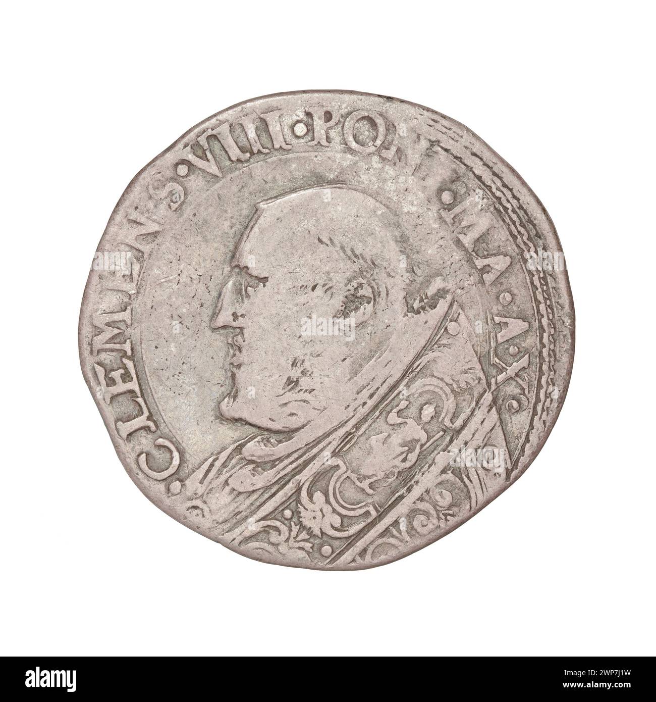 1/2 Piastra ; Klemens VIII (Pope ; 1592-1605) ; 1592-1605 (1592-00-00-1605-00-00); Banque D'Images