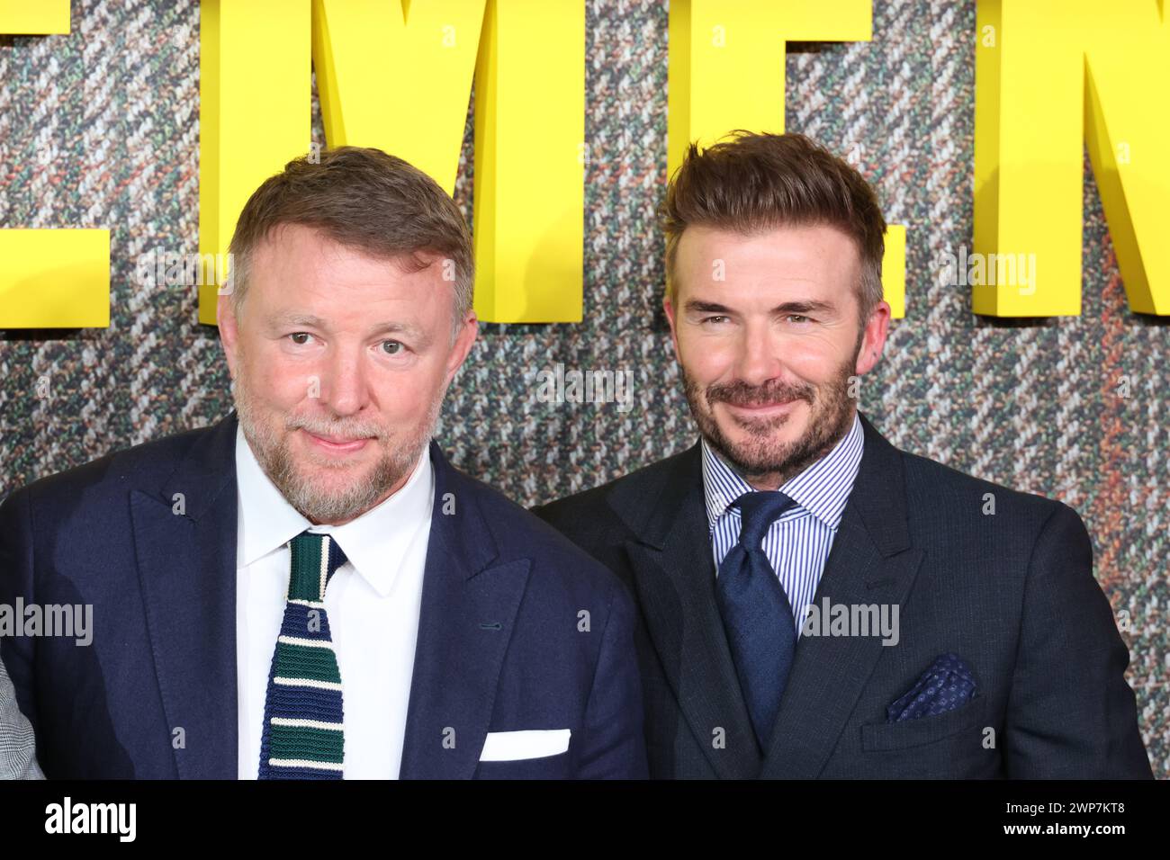 Guy Ritchie et David Beckham, THE GENTLEMEN UK Series Global Premiere, Theatre Royal, Drury Lane, Londres, Royaume-Uni, 05 mars 2024, photo de Richard Goldsch Banque D'Images