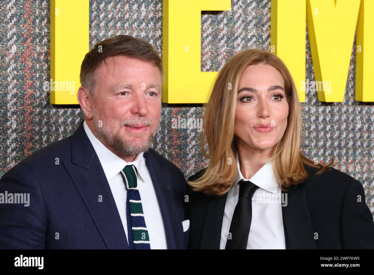 Guy Ritchie et Jacqui Ainsley, THE GENTLEMEN UK Series Global Premiere, Theatre Royal, Drury Lane, Londres, Royaume-Uni, 05 mars 2024, photo de Richard Goldsc Banque D'Images