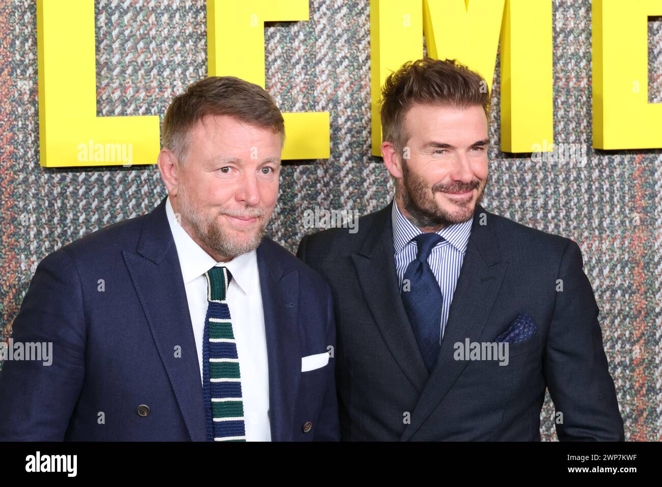 Guy Ritchie et David Beckham, THE GENTLEMEN UK Series Global Premiere, Theatre Royal, Drury Lane, Londres, Royaume-Uni, 05 mars 2024, photo de Richard Goldsch Banque D'Images