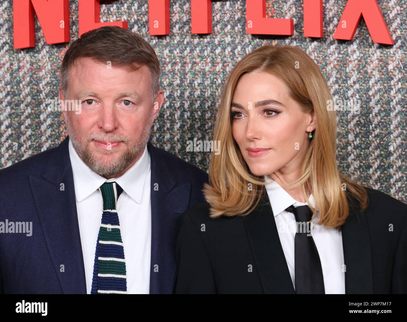 Guy Ritchie et Jacqui Ainsley, THE GENTLEMEN UK Series Global Premiere, Theatre Royal, Drury Lane, Londres, Royaume-Uni, 05 mars 2024, photo de Richard Goldsc Banque D'Images