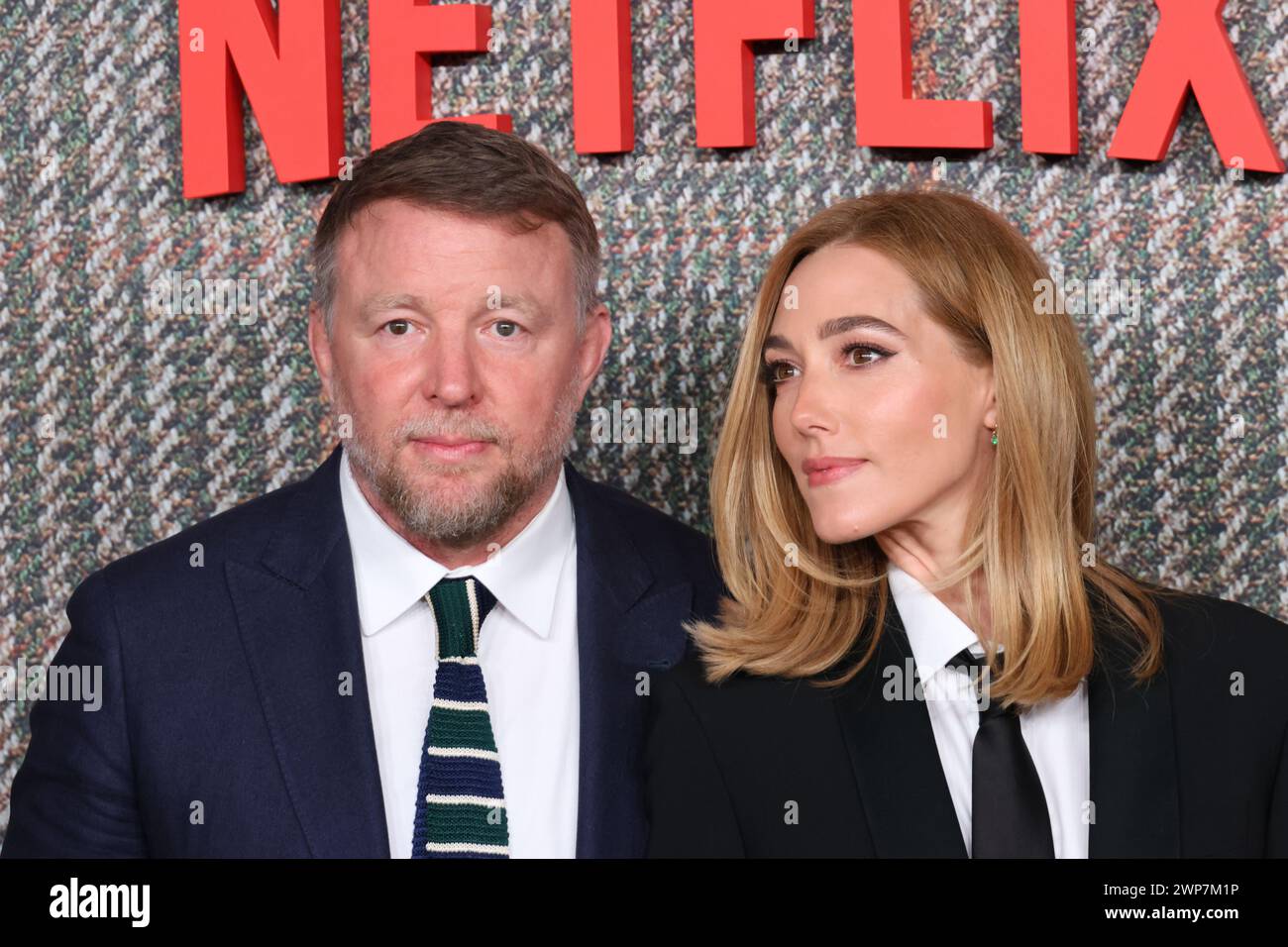 Guy Ritchie et Jacqui Ainsley, THE GENTLEMEN UK Series Global Premiere, Theatre Royal, Drury Lane, Londres, Royaume-Uni, 05 mars 2024, photo de Richard Goldsc Banque D'Images