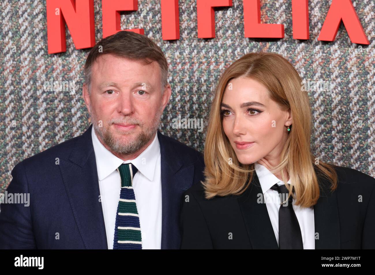 Guy Ritchie et Jacqui Ainsley, THE GENTLEMEN UK Series Global Premiere, Theatre Royal, Drury Lane, Londres, Royaume-Uni, 05 mars 2024, photo de Richard Goldsc Banque D'Images