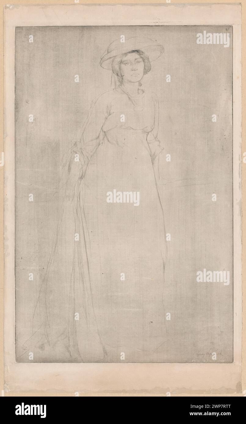 Portrait de Mela Muter ; Care, Ignacy (1865-1941) ; 1904 (1904-00-00-1904-00-00) ; Muter, Mela (1876-1967), Muter, Mela (1876-1967)-iconographie, jeune Pologne (style), Français (culture), graphisme polonais, peintres, Pologne (culture), Portraits, Portraits d'en pied, Portraits de femmes, Łopieński, Ignacy (1865-1944), Łopieński, Ignacy (1865-1944)-collection Banque D'Images