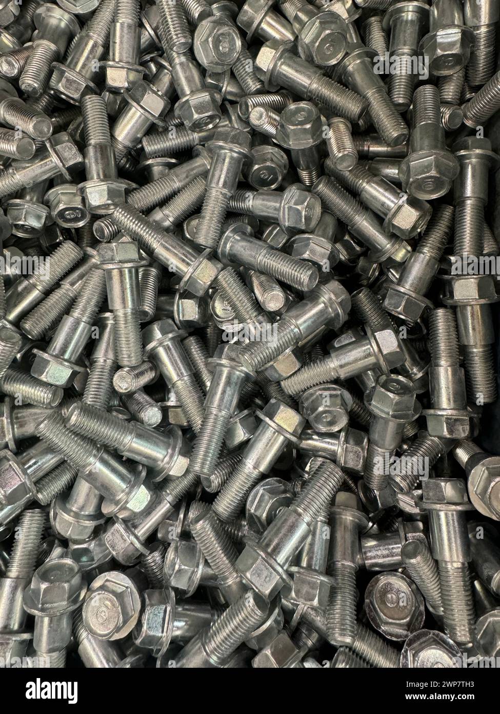 Gros plan sur les grands boulons du fabricant. Banque D'Images