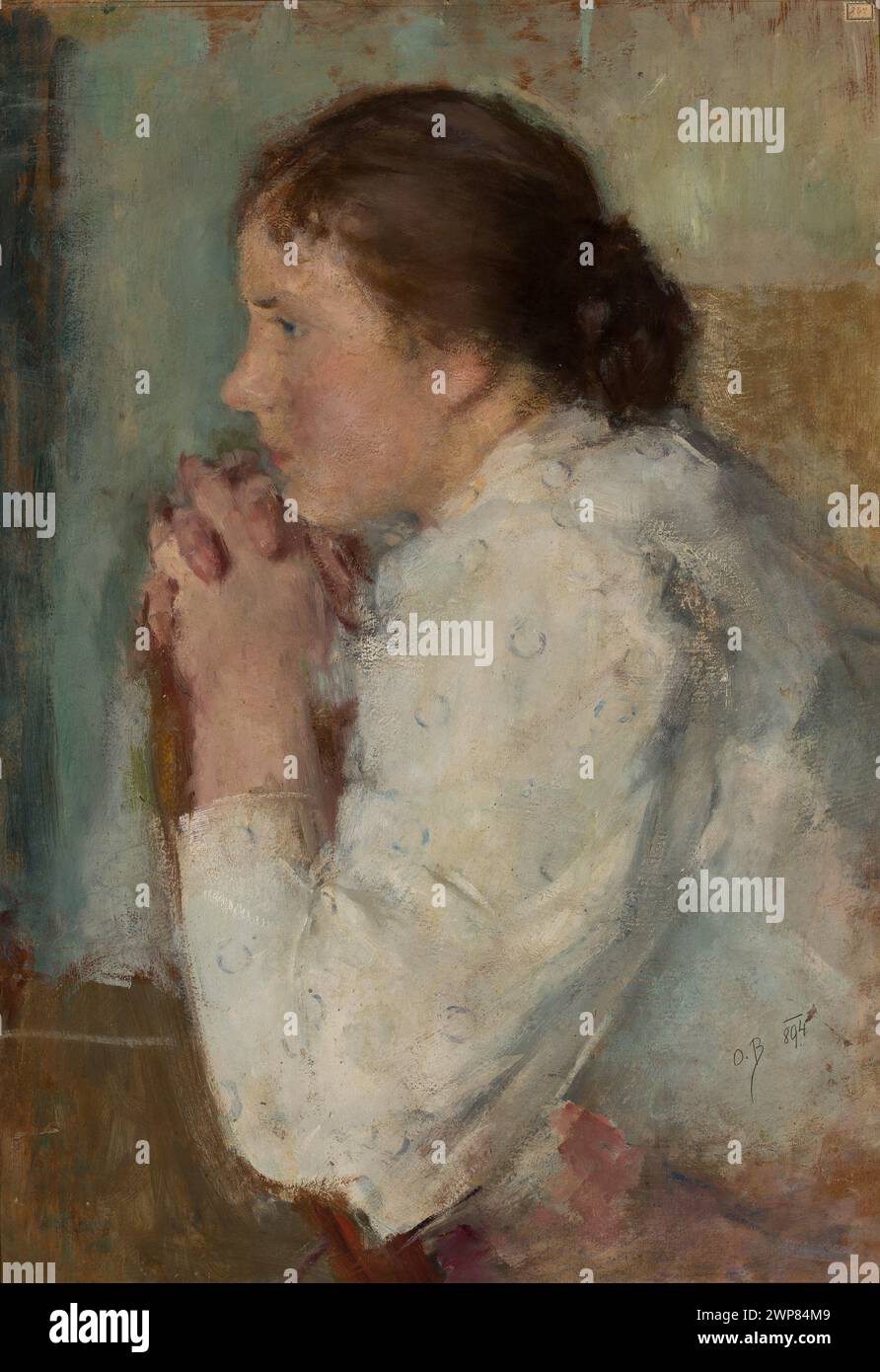 Portrait d'une dame du profil ; Dieu, Olga (1865-1940) ; 1894 (1894-00-00-1894-00-00) ; Munich (Allemagne), Portraits, portraits féminins, profils, réalisme (style), art féminin, achat (provenance) Banque D'Images