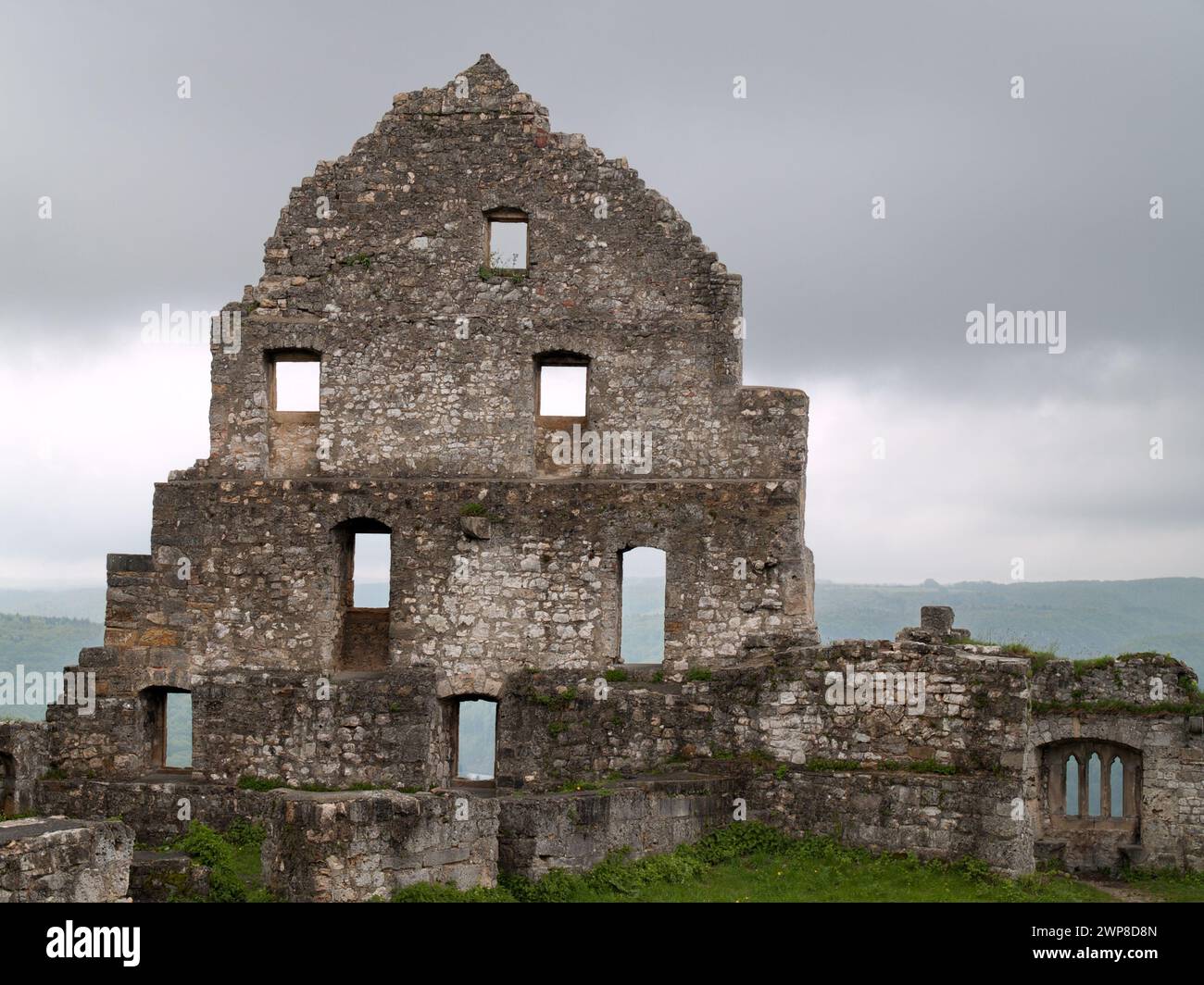 Les ruines du château Hohenurach à Bad Urach, dans le sud de l'Allemagne Banque D'Images